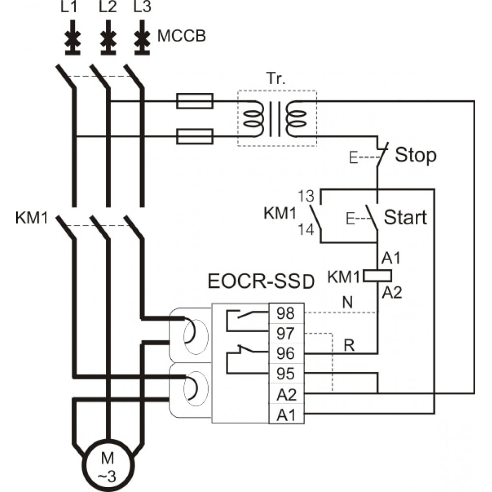 Digital Electronic Overload Relay Motor Protector Thermal Overload Relay Samwha-Dsp EOCR-SSD120 Digital