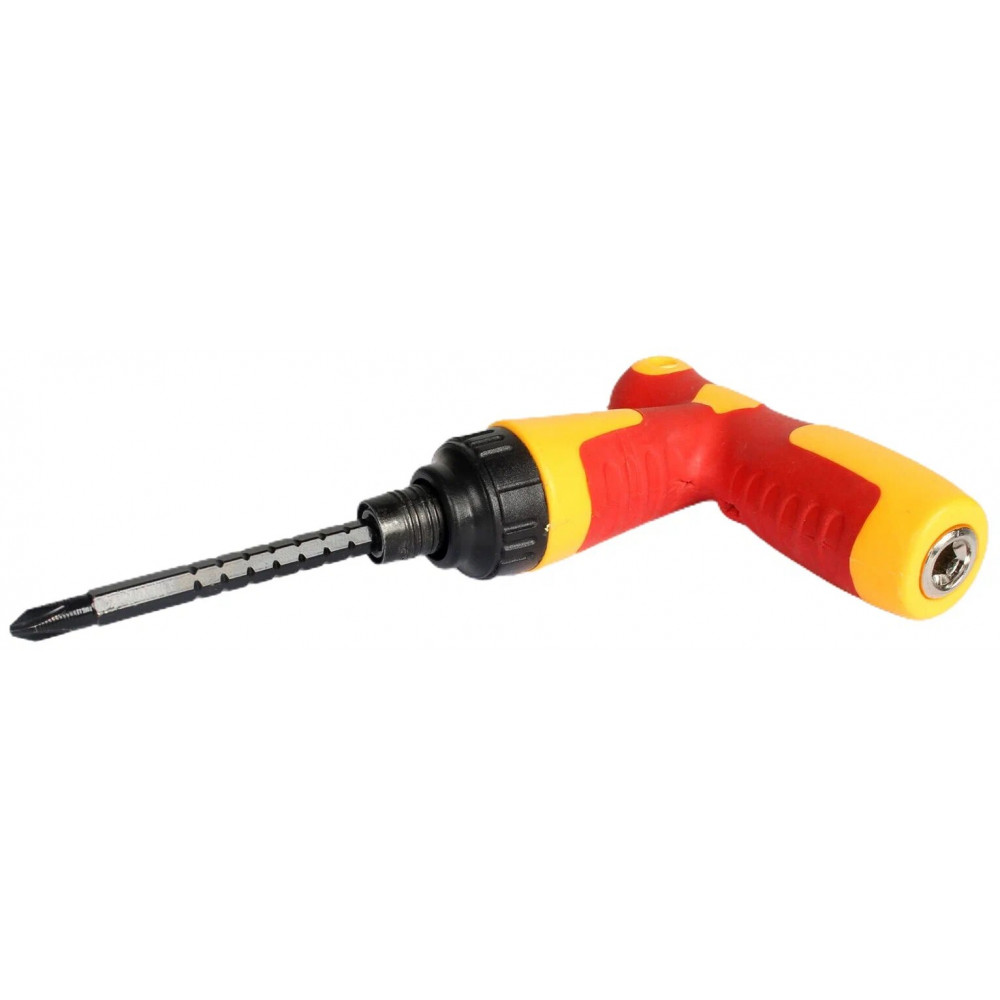 Combined T-screwdriver with telescopic ratchet 110mm 0846A