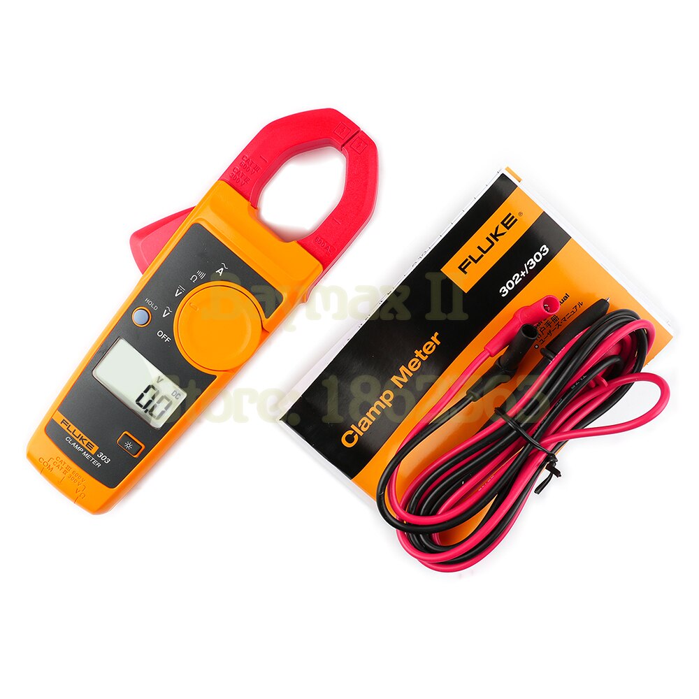 FLUKE 303 Digital Clamp Meter with AC/DC Voltage Test and Ohm Measurement