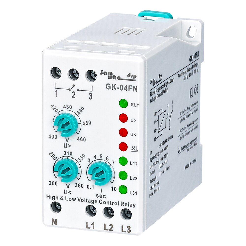 Phase Sequence Phase Failure Voltage Analogue Adjustable Protection Relay (With Neutral Wire)