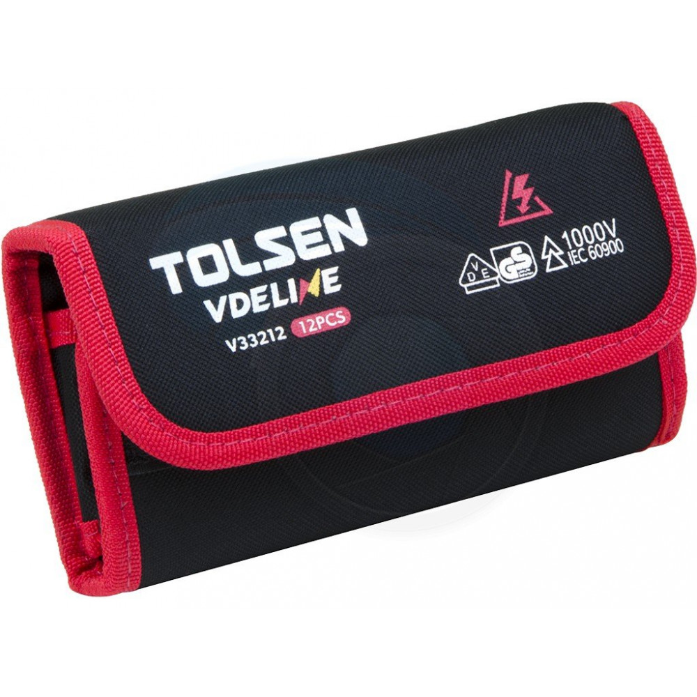 Tolsen V33212-12pcs Insulated Changeable Screwdriver Set - VDE 1000 Volts