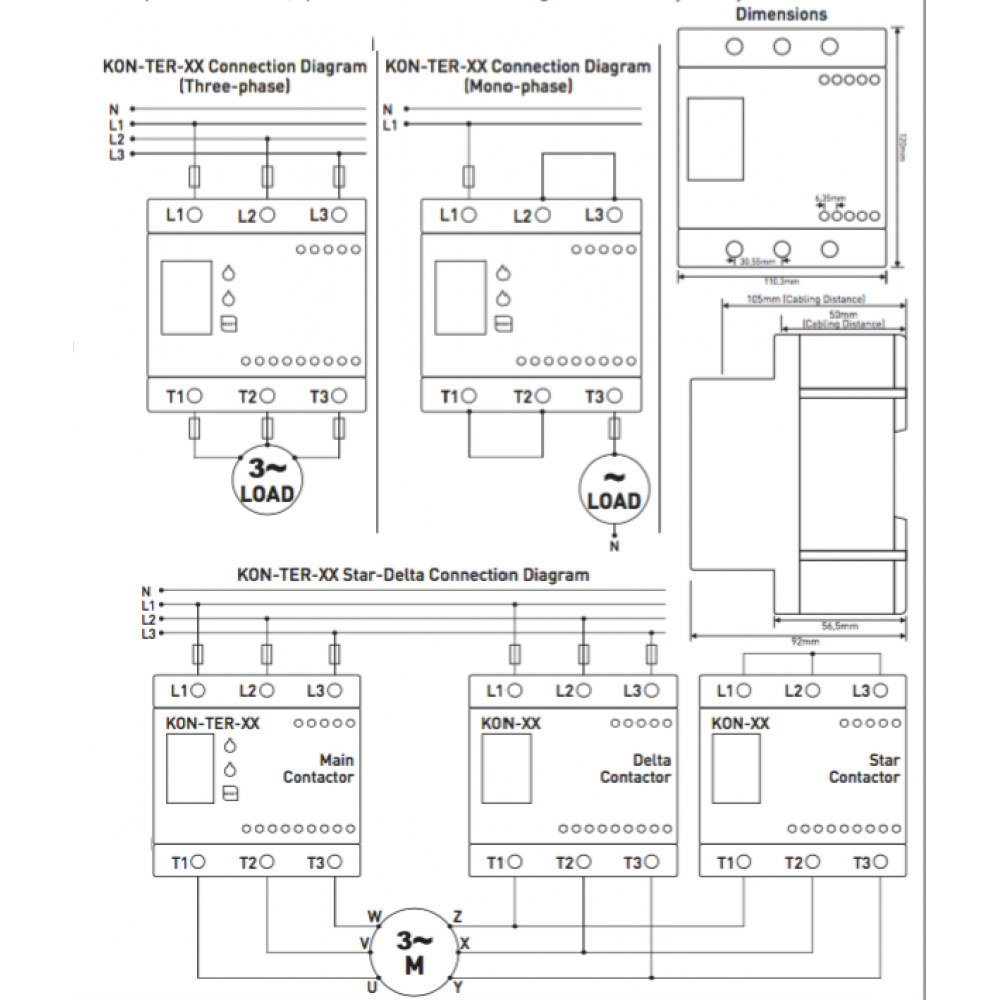 Thermal protection relay TENSE KON-TER-50