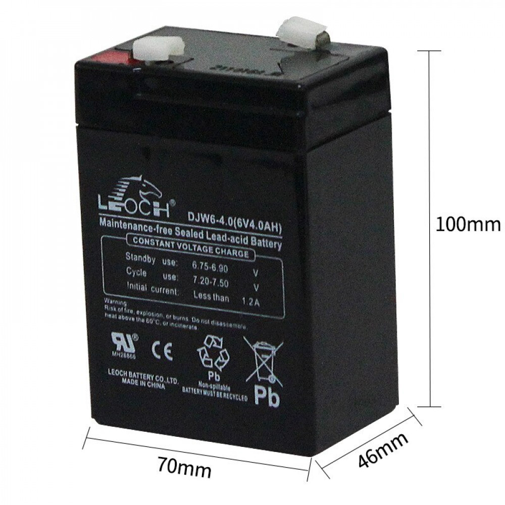 lead acid batterie 20hr 6v 4ah battery long