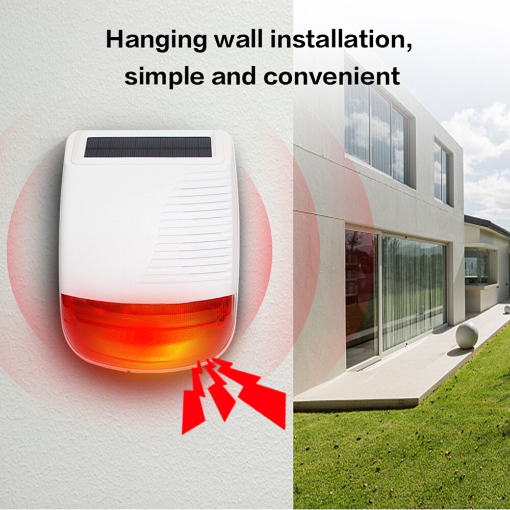 Outdoor siren with solar charge for wireless wifi gsm PGST alarm system