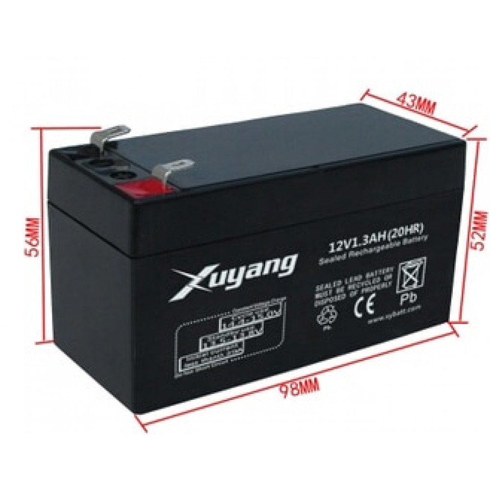 lead acid battery rechargeable battery Security door solar 12 v battery back-up UPS backup power 1,3Ah