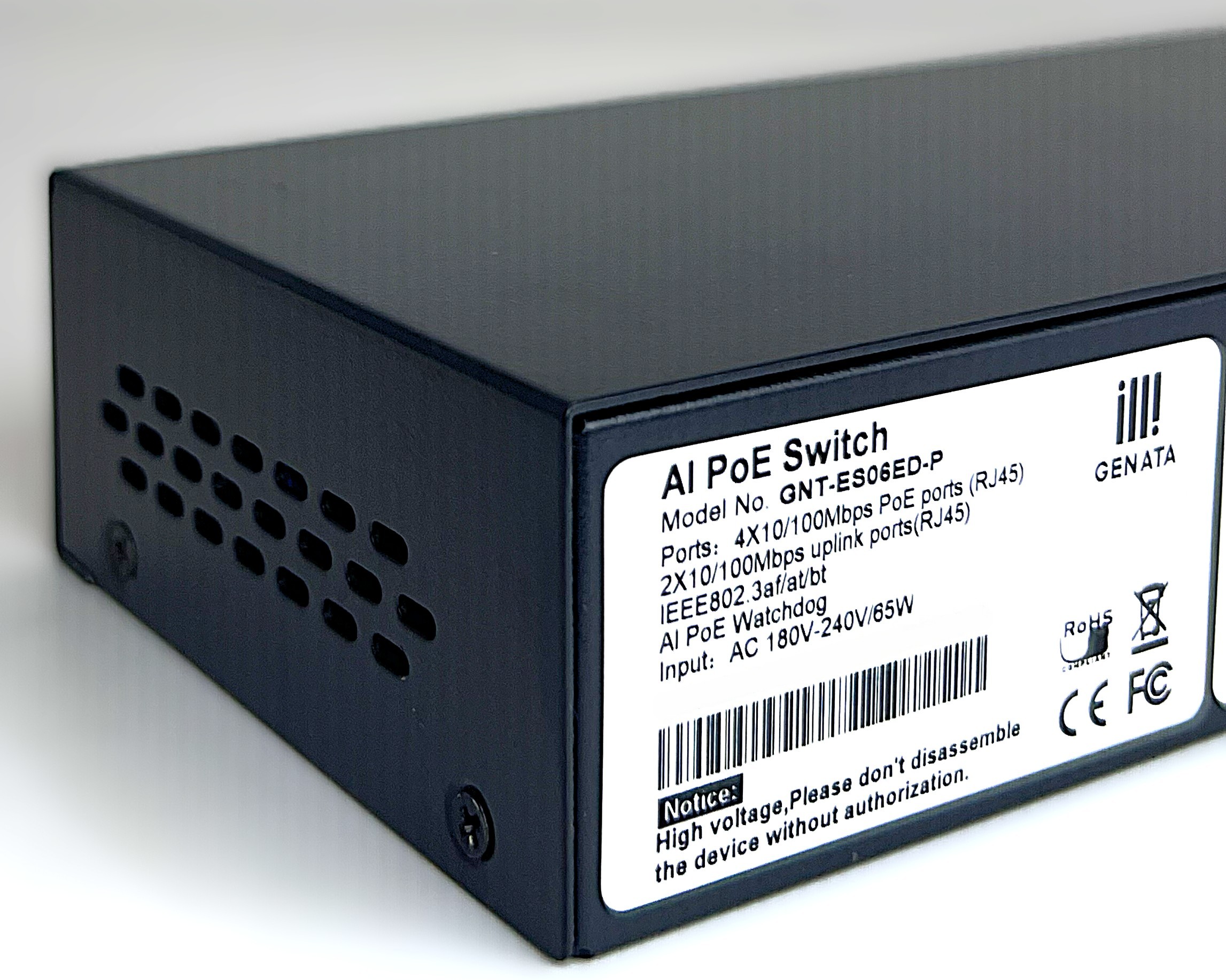 Switch PoE 4 Ports Gigabit + 2 Uplink | 65W & AI Watchdog