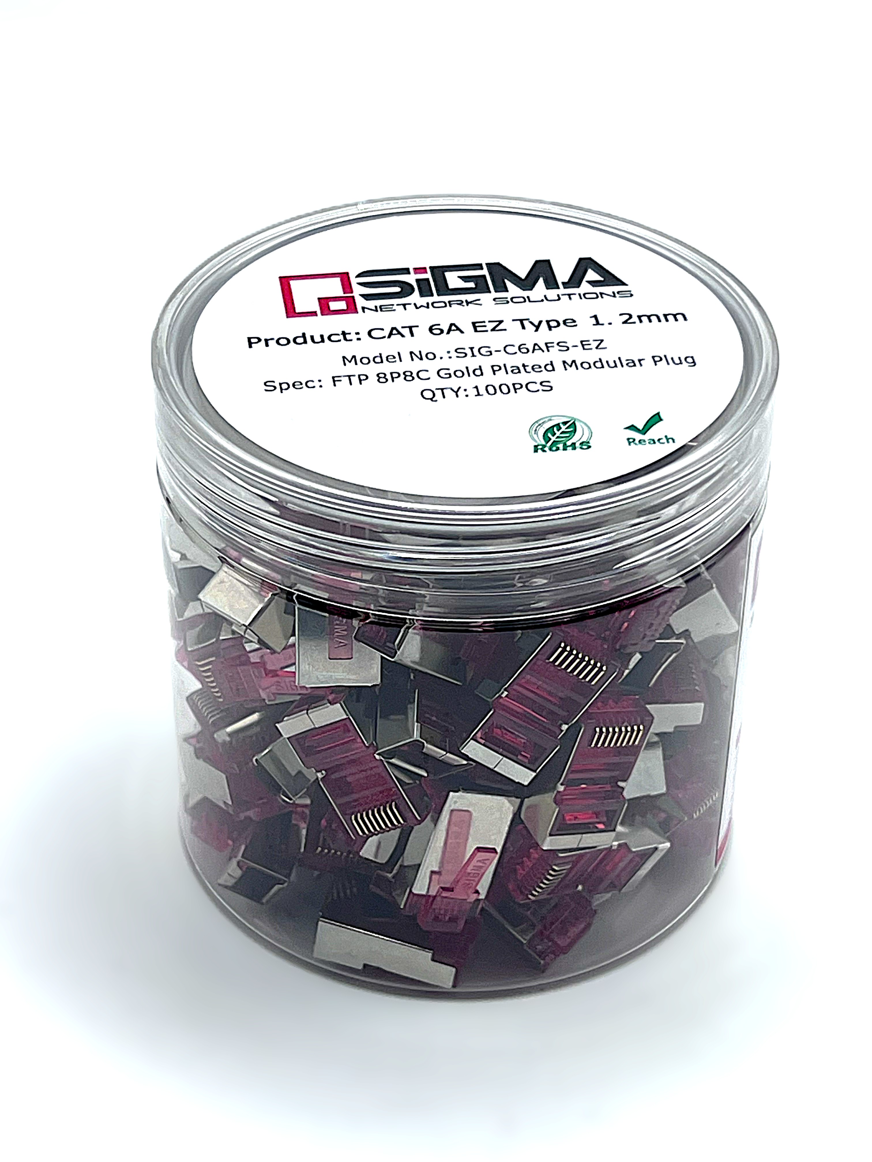 CONNECTEUR RJ45 PERFORE CAT6A SIG-C6AFS-EZ (BOITE:100PCS)
